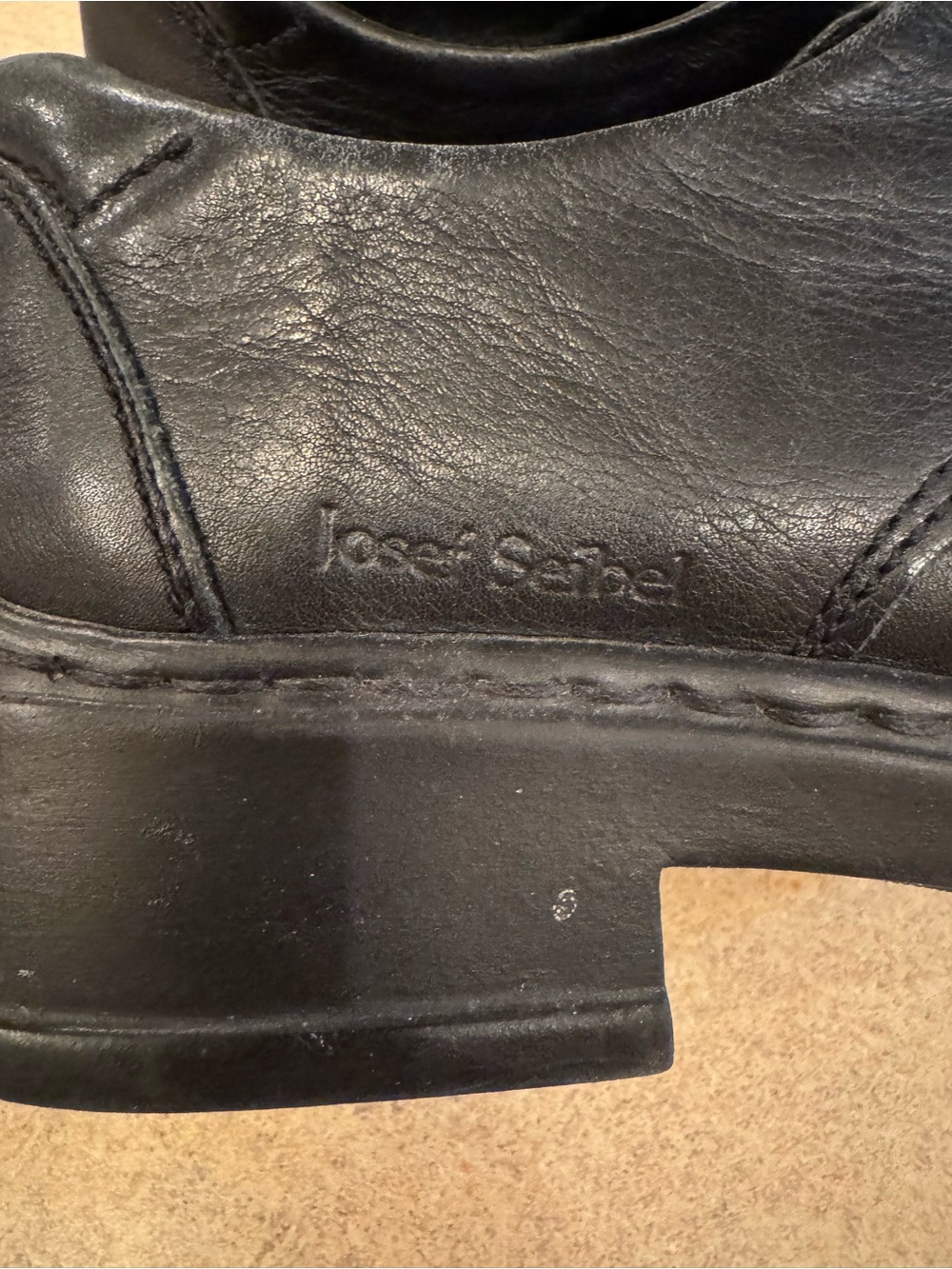 Josef Seibel Black Leather Lace-Up Oxfords - Picture 3 of 6